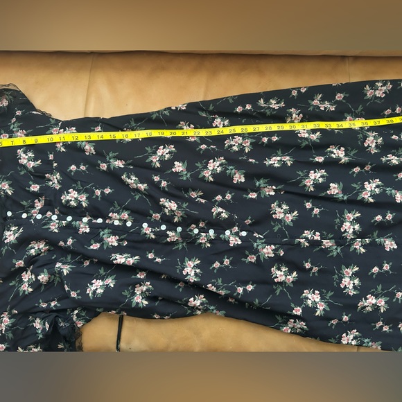 Lucky Brand Black Floral Midi Dress - Picture 8 of 9